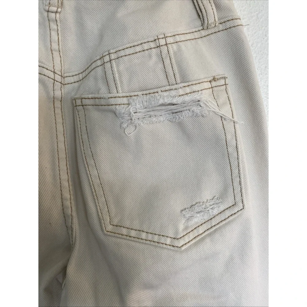 We The Free Crvy WomensJeans‎ Cream 24 High Rise Classic Boho Distressed